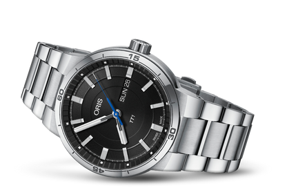 TT1 Day Date, Black, Stainless steel Strap