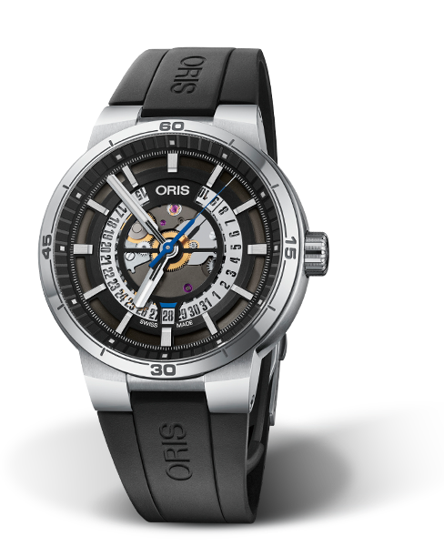 TT1 Engine Date, 42mm, Black, Rubber Strap, Stainless steel crown, Multi-piece stainless steel case