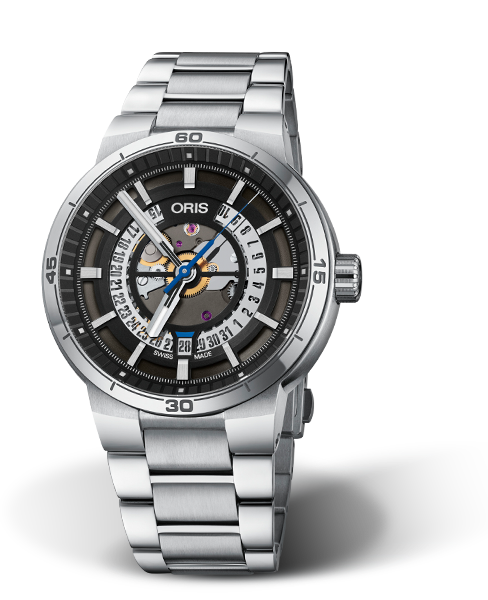 TT1 Engine Date, 42mm, Black, Stainless steel Strap, Stainless steel crown, Multi-piece stainless steel case