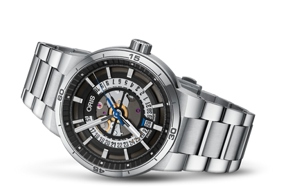 TT1 Engine Date, Black, Stainless steel Strap