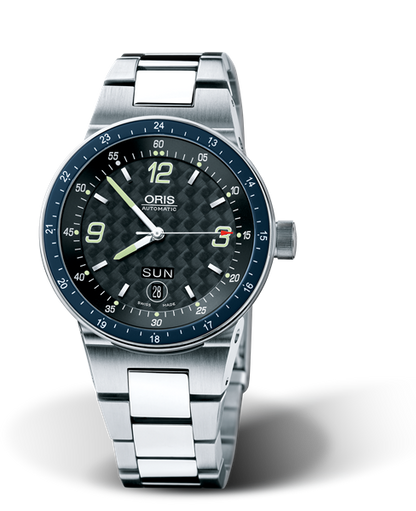 WilliamsF1 Team Day Date 2004, 42mm, Black, Stainless steel Strap, Stainless steel crown, Multi-piece stainless steel case, hours scale top ring, flexible lugs