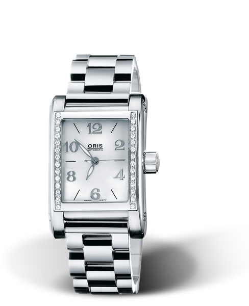 Rectangular Diamonds, 24.00 x 36mm, White, Stainless steel Strap, Stainless steel crown, Multi-piece stainless steel case, set with 28 Top Wesselton G, VVS 2 diamonds (0,19 ct.)