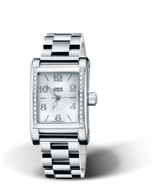 Rectangular Diamonds, 24.00 x 36mm, White, Stainless steel Strap, Stainless steel crown, Multi-piece stainless steel case, set with 28 Top Wesselton G, VVS 2 diamonds (0,19 ct.)