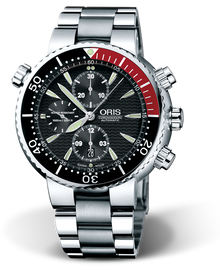 Divers Titan Chronograph, 47.00 mm, Black, Titanium Strap, Stainless steel screw-in security crown, screw-in pushers and Helium valve, Multi-piece titanium case, minutes scale top ring