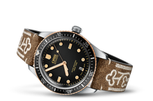 Divers Sixty-Five, Black, Leather Strap