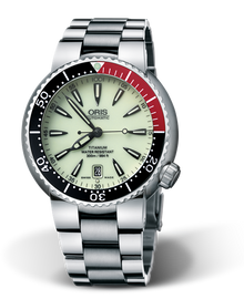 Divers Titan Date, 44.00 mm, White, Titanium Strap, Titanium screw-in security crown, Multi-piece titanium case, minutes scale top ring