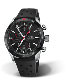 Jackie Chan DC Rading 2018, 44mm, Black, Rubber Strap, Stainless steel screw-in security crown and pushers, Multi-piece stainless steel case