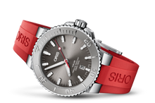 Aquis Date Relief, Grey, Rubber Strap