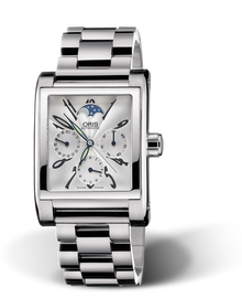 Rectangular Complication 2002, 33.50 x 45.50mm, Grey, Stainless steel Strap, Stainless steel crown, Multi-piece stainless steel case