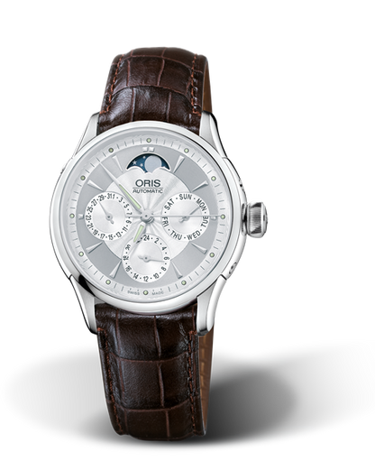 Artelier Complication 2007, 35mm, Grey, Leather Strap, Stainless steel crown, Multi-piece stainless steel case