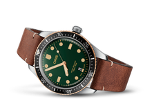 Divers Sixty-Five, Green, Leather Strap