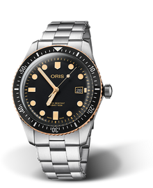 Divers Sixty-Five, 42.00 mm, Black, Stainless steel Strap, Stainless steel screw-in security crown, Multi-piece stainless steel/bronze case, minutes scale top ring