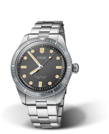 Hodinkee Limited Edition, 40.00 mm, Grey, Stainless steel Strap, Stainless steel screw-in security crown, Multi-piece stainless steel case, minutes scale top ring
