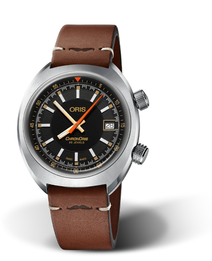 Movember Edition 2019, 39mm, Black, Leather Strap, Stainless steel crowns, Multi-piece stainless steel case