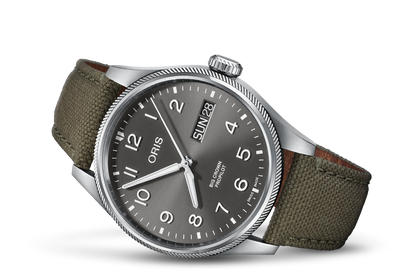 Big Crown ProPilot Big Day Date, Grey, Textile Strap