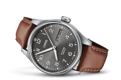 Big Crown ProPilot Big Day Date, Grey, Leather Strap