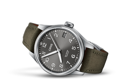 Big Crown ProPilot Big Date, Grey, Textile Strap