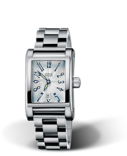 Rectangular Date 2002, 24.00 x 36mm, Grey, Stainless steel Strap, Stainless steel crown, Multi-piece stainless steel case