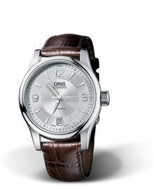 Classic Date 2006, 37mm, Grey, Leather Strap, Stainless steel crown, Multi-piece stainless steel case