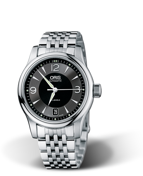 Classic Date 2006, 37mm, Black, Stainless steel Strap, Stainless steel crown, Multi-piece stainless steel case