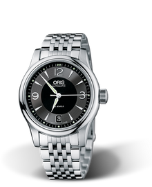 Classic Date 2006, 37mm, Black, Stainless steel Strap, Stainless steel crown, Multi-piece stainless steel case