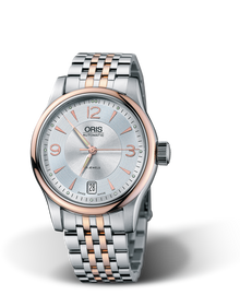 Classic Date 2006, 37mm, Grey, Stainless steel Strap, Stainless steel crown, Multi-piece stainless steel case, rose gold plated top ring