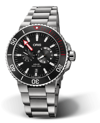 Regulateur â€œDer Meistertaucherâ€?, 43.50 mm, Black, Titanium Strap, Stainless steel, screw-in security crown, automatic Helium Valve, Multi-piece titanium case, ceramic minutes scale top ring