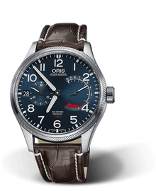 Big Crown ProPilot Calibre 111, 44mm, Blue, Leather Strap, Stainless steel screw-in security crown, Multi-piece stainless steel case