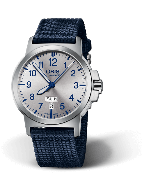 BC3 Advanced, Day Date, 42mm, Grey, Textile Strap, Stainless steel screw-in security crown, Multi-piece stainless steel case