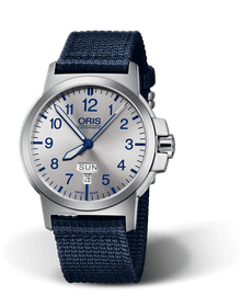 BC3 Advanced, Day Date, 42mm, Grey, Textile Strap, Stainless steel screw-in security crown, Multi-piece stainless steel case