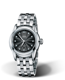 Artelier Lady Date Diamonds, 31mm, Black, Stainless steel Strap, Stainless steel crown, Multi-piece stainless steel case