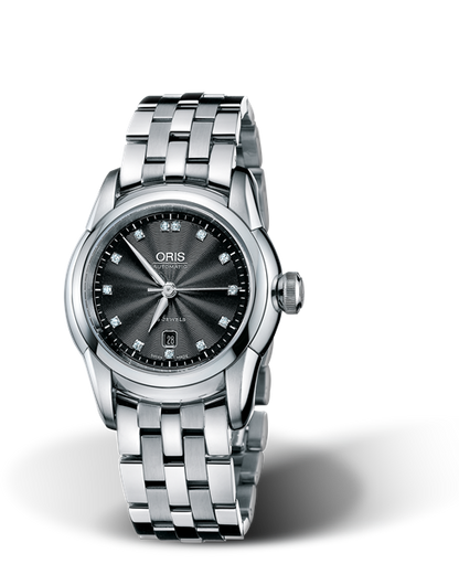 Artelier Lady Date Diamonds, 31mm, Black, Stainless steel Strap, Stainless steel crown, Multi-piece stainless steel case