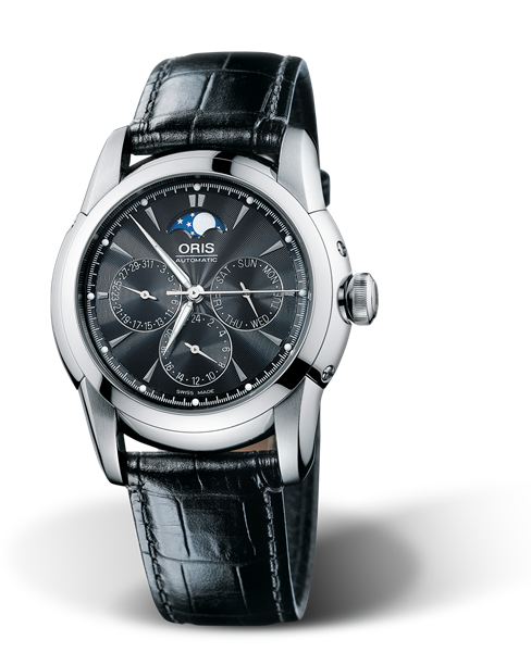 Artelier Complication 2003, 40.50mm, Black, Leather Strap, Stainless steel crown, Multi-piece stainless steel case