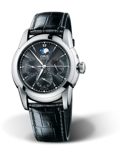 Artelier Complication 2003, 40.50mm, Black, Leather Strap, Stainless steel crown, Multi-piece stainless steel case