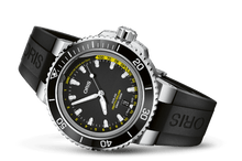 Aquis Depth Gauge, Black, Rubber Strap