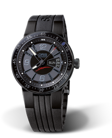 Kazuki Nakajima Limited Edition, 42mm, Black, Rubber Strap, Stainless steel crown, black PVD plated, Multi-piece stainless steel case, black PVD plated, flexible lugs