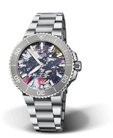 Aquis Date, 41.50 mm, Multicoloured, Stainless steel Strap, Stainless steel screw-in security crown, Multi-piece stainless steel case, ceramic minutes scale top ring