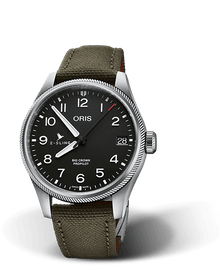 Big Crown ProPilot E-Sling Edition, 41.00 mm, Black, Textile Strap, Stainless steel screw-in security crown, Multi-piece stainless steel case