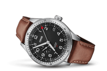 Big Crown ProPilot Timer GMT, Black, Leather Strap
