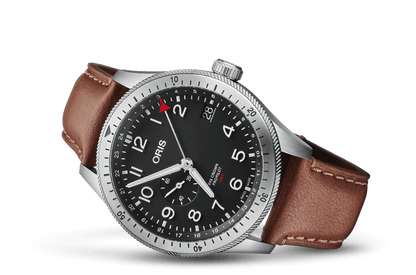Big Crown ProPilot Timer GMT, Black, Leather Strap