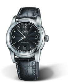 Artelier Chronometer, Date, 40.50mm, Black, Leather Strap, Stainless steel crown, Multi-piece stainless steel case