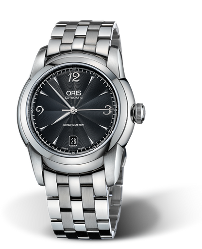 Artelier Chronometer, Date, 40.50mm, Black, Stainless steel Strap, Stainless steel crown, Multi-piece stainless steel case