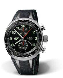 RUF CTR3 Chronograph Limited Edition, 44.50mm, Black, Leather Strap, Stainless steel Oris Quick Lock security crown and pushers, Multi-piece titanium case, ceramic tachymeter scale top ring