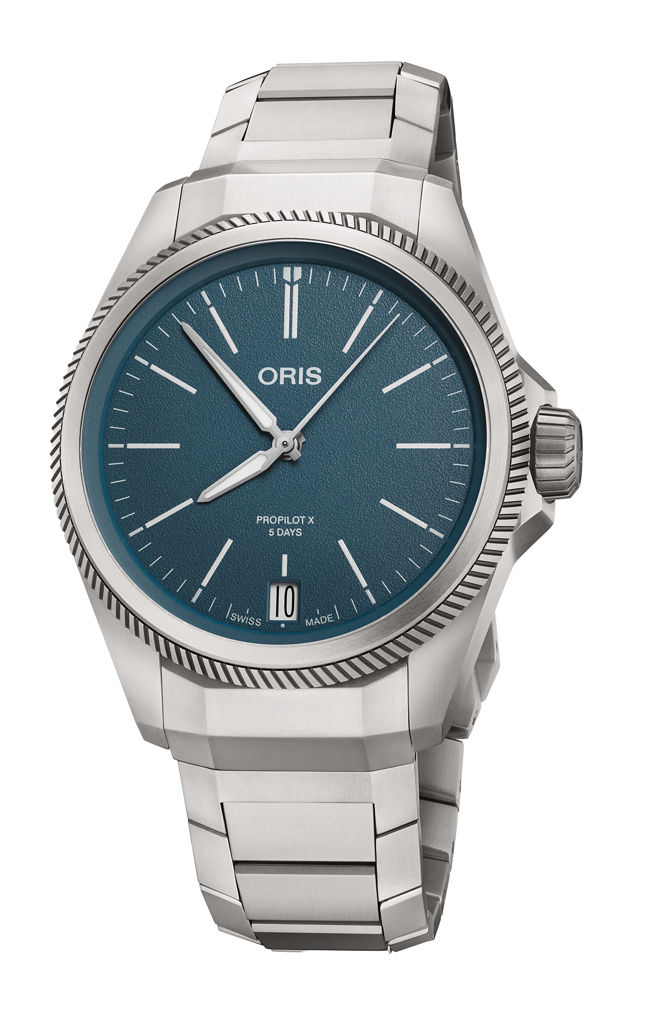 ProPilot X Calibre 400, 39.00 mm, Blue, Titanium Strap, Titanium screw-in security crown, Multi-piece titanium case
