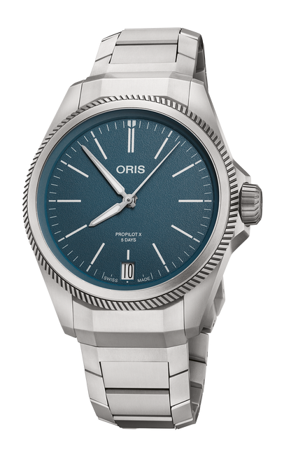 ProPilot X Calibre 400, 39.00 mm, Blue, Titanium Strap, Titanium screw-in security crown, Multi-piece titanium case