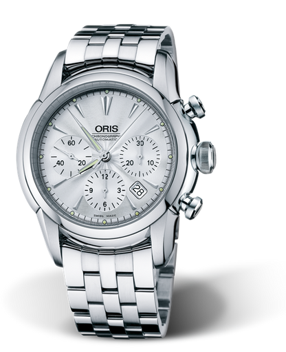 Artelier Chronograph 2003, 44.50mm, Grey, Stainless steel Strap, Stainless steel crown and pushers, Multi-piece stainless steel case