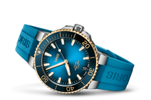 Aquis Date Calibre 400, Blue, Rubber Strap