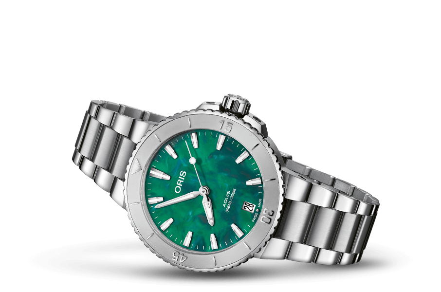 Oris X Bracenet, Green, Stainless steel Strap