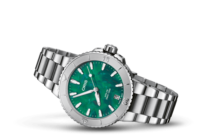 Oris X Bracenet, Green, Stainless steel Strap