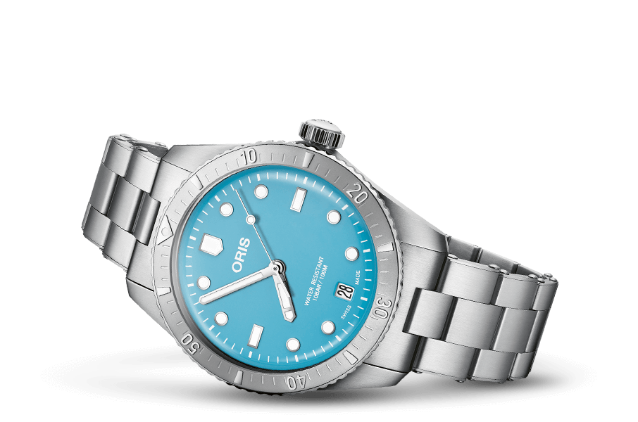 Divers Sixty-Five 'Cotton Candy', Blue, Stainless steel Strap